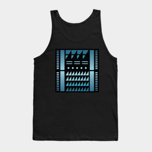 “Dimensional Angles (1)” - V.3 Blue - (Geometric Art) (Dimensions) - Doc Labs Tank Top